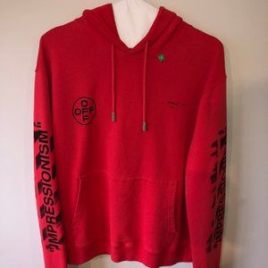 OFF-WHITE "Diag" Stencil Hoodie Red/Black